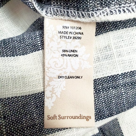 NWOT Soft Surroundings Striped Cold Shoulder Sunset Tunic Women's Large Petite - Picture 10 of 11